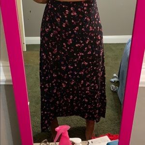 Long floral skirt
